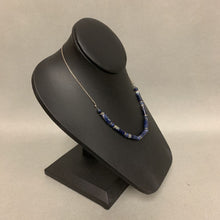 Load image into Gallery viewer, Sterling Lapis Lazuli Beaded Necklace (16&quot;)
