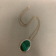 Load image into Gallery viewer, Sterling Malachite Pendant on 18&quot; Chain
