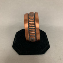 Load image into Gallery viewer, Antiqued Copped Ribbed Cuff Bracelet
