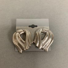 Load image into Gallery viewer, Vintage Monet Draped Ribbon Silvertone Earrings
