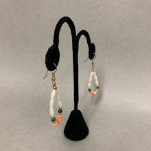 Load image into Gallery viewer, Twisted Rice Mother of Pearl Coral Jade Beaded Earrings
