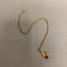 Load image into Gallery viewer, 1/20 12K Gold Filled Amethyst Necklace (18&quot;)
