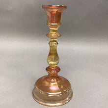 Load image into Gallery viewer, Vintage Marigold Carnival Glass Candlestick (8&quot;)
