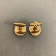 Load image into Gallery viewer, Tiger&#39;s Eye Goldtone Cufflinks
