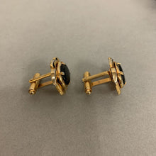Load image into Gallery viewer, Black Stone Goldtone Cufflinks
