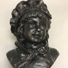 Load image into Gallery viewer, Vintage Sculpture Childs Bust Black (14&quot; x 8&quot;)
