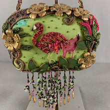 Load image into Gallery viewer, Mary Frances Beaded &amp; Embellished Flamingo Purse (5x6x4&quot;)
