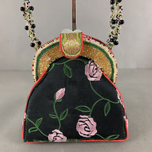 Load image into Gallery viewer, Mary Frances Rose Mixed Print Beaded &amp; Embellished Bag Purse (8x8x4&quot;)
