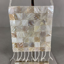 Load image into Gallery viewer, Mother of Pearl Tile Beaded Fringe Small Crossbody Bag Purse (5x5&quot;)
