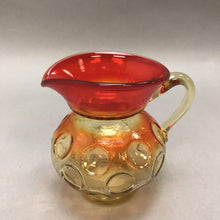 Load image into Gallery viewer, Vintage Amberina Art Glass Coin Dot Pitcher (4.5&quot;)
