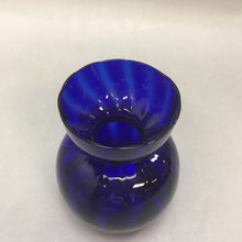 Load image into Gallery viewer, Vintage Cobalt Blue Glass Bulb Vase (4.5&quot;)
