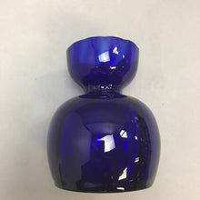 Load image into Gallery viewer, Vintage Cobalt Blue Glass Bulb Vase (4.5&quot;)
