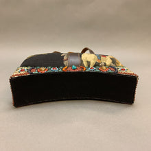 Load image into Gallery viewer, Mary Frances Beaded Embellished Cowboy Print &quot;Happy Trails&quot; Purse (8x9x3&quot;)
