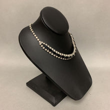 Load image into Gallery viewer, Vintage Clear &amp; Black Rhinestone Choker Necklace &amp; Bracelet Set
