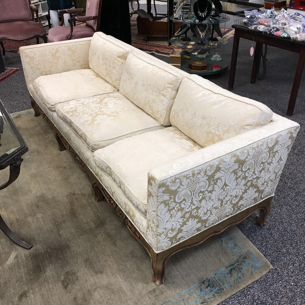 Ivory Down Filled Sofa AS IS (28x84x33)