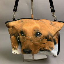 Load image into Gallery viewer, Braciano Golden Retriever in Glasses Print Purse (8x11x3&quot;)

