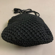 Load image into Gallery viewer, Vintage ADG Black Crocheted Kisslock Crossbody Bag Purse (9x7&quot;)
