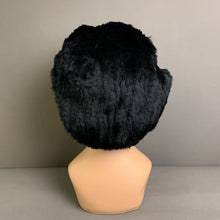 Load image into Gallery viewer, Vintage Dena Black Rex Rabbit Fur Hat
