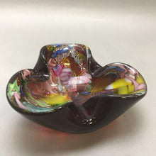 Load image into Gallery viewer, Vintage Murano Blown Glass Confetti Foil Flecks Bowl (6&quot;)
