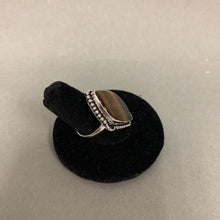 Load image into Gallery viewer, Silver Plated Tigers Eye Ring sz 6/Adjustable
