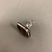 Load image into Gallery viewer, Silver Plated Tigers Eye Ring sz 6/Adjustable
