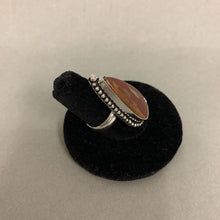 Load image into Gallery viewer, Silver Plated Mookaite Jasper Ring sz 5/Adjustable
