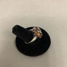 Load image into Gallery viewer, Sterling Marcasite Citrine Lizard Ring sz 7
