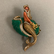 Load image into Gallery viewer, Vintage Hattie Carnegie Style Mermaid Figural Brooch Pin (2.5&quot;)
