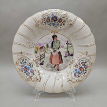 Load image into Gallery viewer, Hand-Painted Plate, European Woman (12&quot;)
