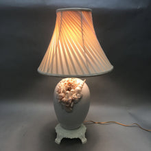 Load image into Gallery viewer, White Sea Shell Embellished Table Lamp (24&quot;)
