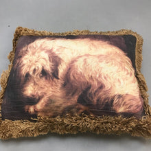 Load image into Gallery viewer, Vintage Laying Terrier Dog Pillow (11x14)
