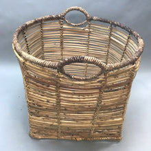 Load image into Gallery viewer, Bamboo Wicker Laundry Basket with Handles (14x17)

