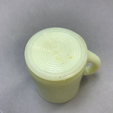 Load image into Gallery viewer, Vintage Souvenir Custard Uranium Glass Toothpick Holder Cup DeKalb County Court House Sycamore, Il (2.25&quot;)
