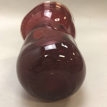 Load image into Gallery viewer, Vintage Red Crackle Blown Art Glass Pinched Vase (6x4.5&quot;)
