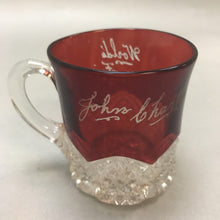 Load image into Gallery viewer, Vintage Ruby Flashed Glass Souvenir Glass Cup World&#39;s Fair 1934 (3&quot;)
