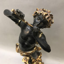Load image into Gallery viewer, Cast Metal Statue, &quot;La Danse&quot;, Boy Playing Flute; &quot;Paris, France&quot; (~22&quot;)
