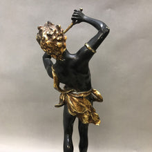 Load image into Gallery viewer, Cast Metal Statue, &quot;La Danse&quot;, Boy Playing Flute; &quot;Paris, France&quot; (~22&quot;)
