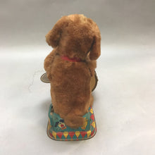 Load image into Gallery viewer, Vintage Alps Cragstan Mechanical Dog Dandy Drumming Puppy Toy (As-Is) (9&quot;)

