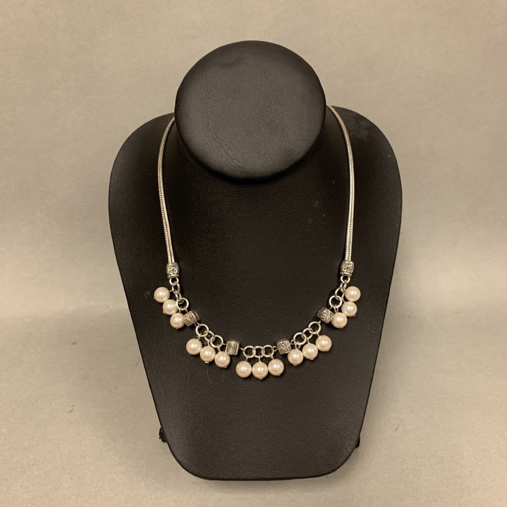 Brighton Faux Pearl Charms Necklace