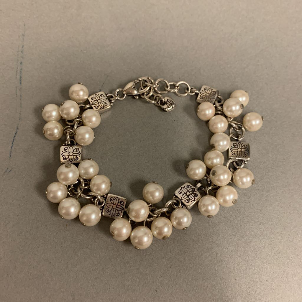 Brighton Faux Pearl Charms Bracelet