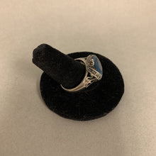 Load image into Gallery viewer, Sterling Blue Topaz Marcasite Ring sz 8
