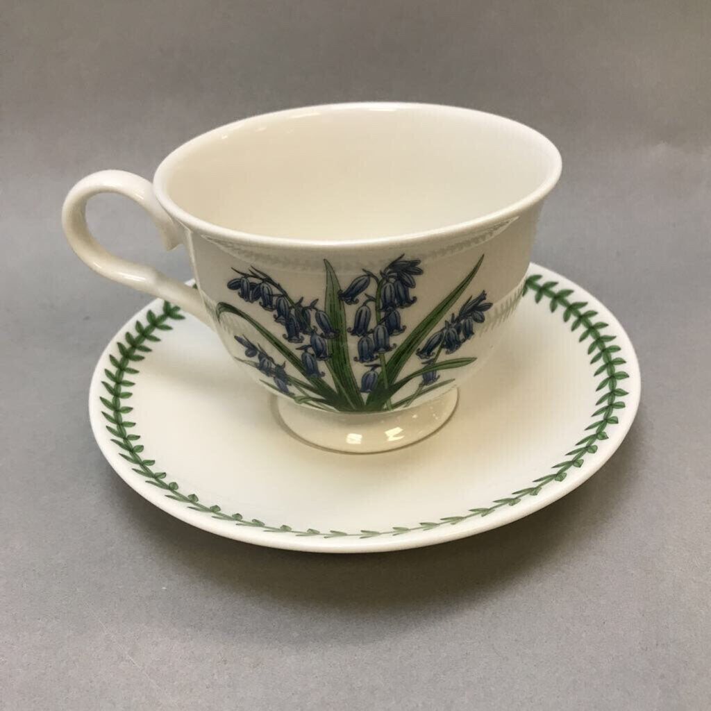 Portmeirion Botanic Garden: Cup & Saucer Set, 2 5/8, Rhododendron, Br —  Dishes Encore