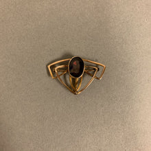 Load image into Gallery viewer, 10K Gold Garnet Vintage 1&quot; Pin (2.0g)
