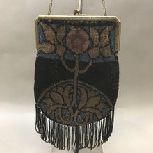 Load image into Gallery viewer, Antique 1920s Beaded Brass Frame Purse As Is (12&quot; x 7.5&quot;)
