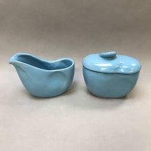 Load image into Gallery viewer, Frankoma Lazy Bones Blue Cream Pitcher &amp; Sugar Bowl Set (4&quot;)
