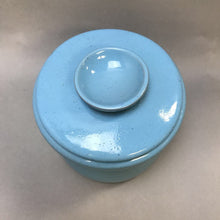 Load image into Gallery viewer, Frankoma Lazy Bones Blue Biscuit Jar (5&quot;)
