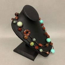 Load image into Gallery viewer, Mei Fa Turquoise Carnelian Jasper Beaded Necklace (44&quot;)
