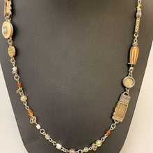 Load image into Gallery viewer, Pearl Beaded Chain Vintage Charm Assemblage Necklace (24&quot;)
