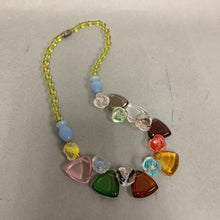 Load image into Gallery viewer, Rainbow Art Glass Rose Beaded Necklace (18&quot;)
