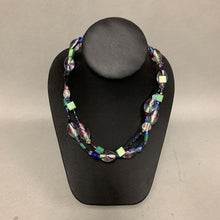 Load image into Gallery viewer, Art Glass Crystal &amp; Shell Bead Necklace (18&quot;)
